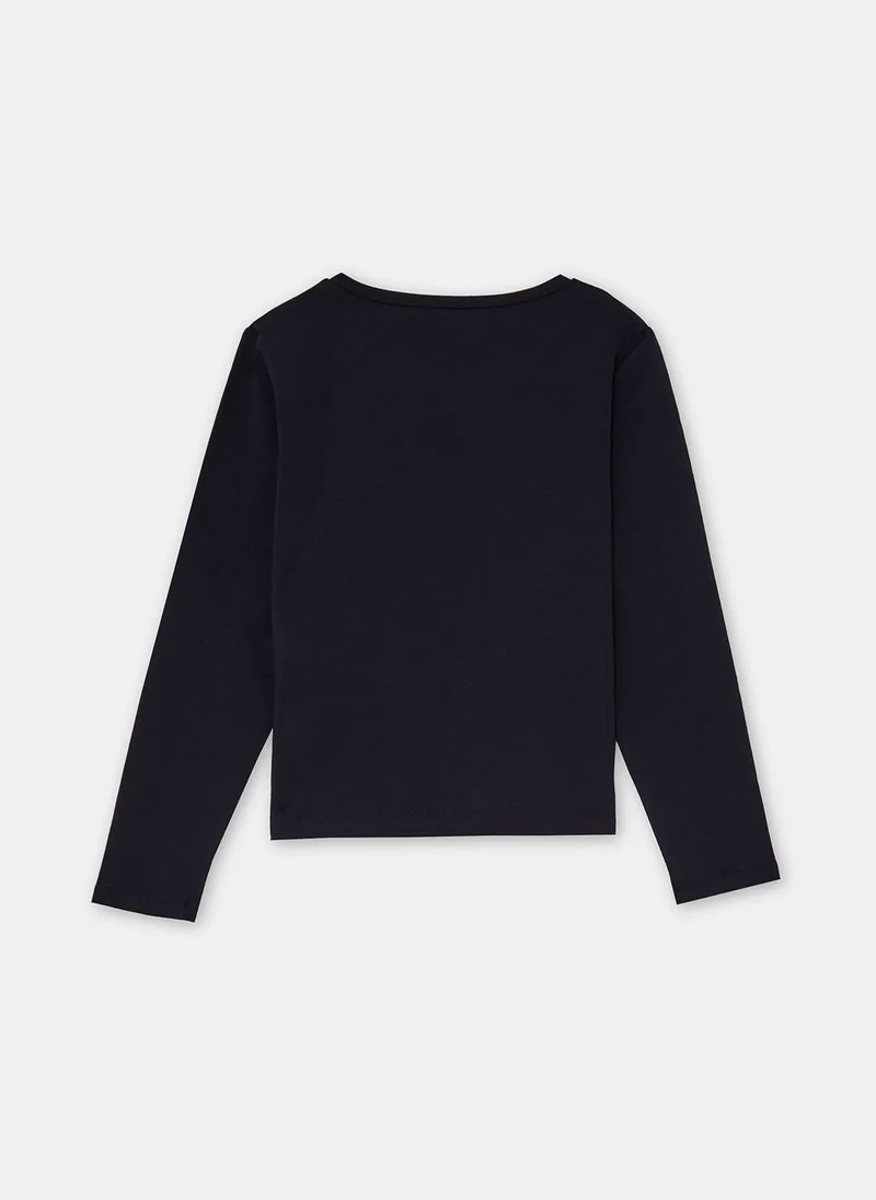 ليو جو T-shirt with precious stones